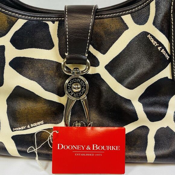 Vintage Dooney & Bourke Medium Logo Lock Stachel Purse Handbag GI358 Giraffe - Picture 15 of 16